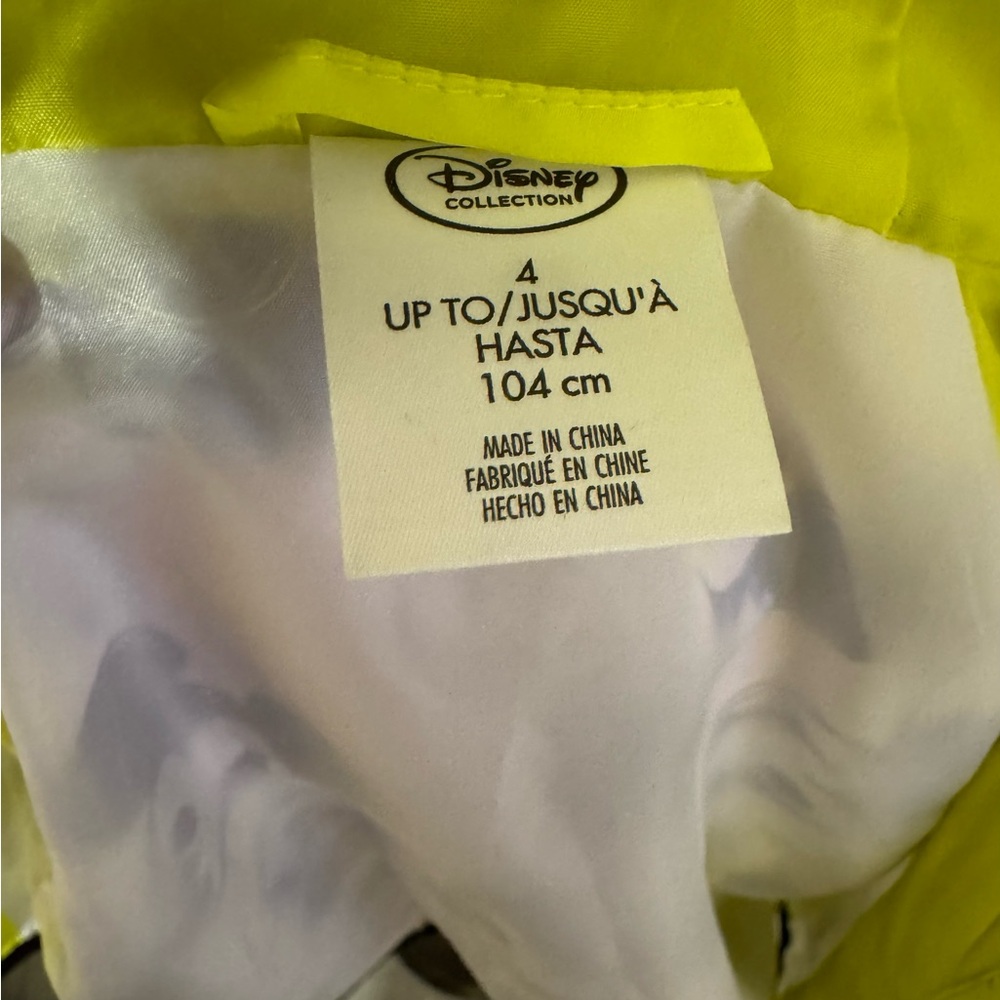 Disney Collection Boys Water Resistant Mickey Mouse Lightweight Raincoat, Sz. 4 - Picture 8 of 8